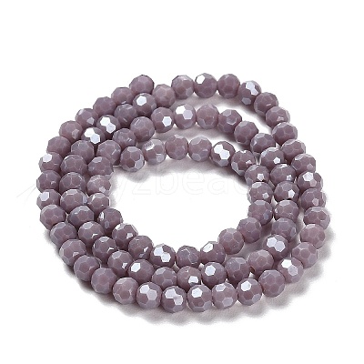 Electroplate Opaque Glass Beads Strands EGLA-A035-P4mm-A11-1