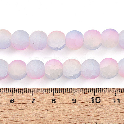 Crackle Glass Beads Strands GLAA-N009-10mm-04-1