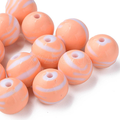 Opaque Striped Acrylic Beads MACR-S373-27B-08-1