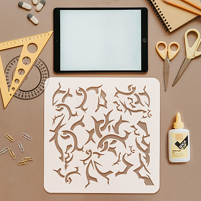 3Pcs 3 Styles PET Hollow Out Drawing Painting Stencils DIY-WH0394-0315-1