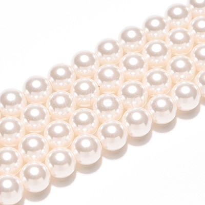 Baking Paint Pearlized Glass Pearl Bead Strands HY-N002-6mm-A11-1