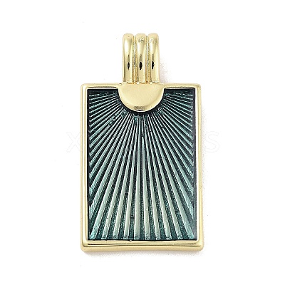 Real 18K Gold Plated Rack Plating Brass Enamel Pendants KK-M293-43G-01-1