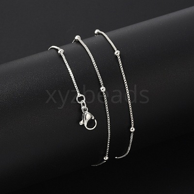 Brass Satellite Chains Necklaces for Women NJEW-D302-33P-1