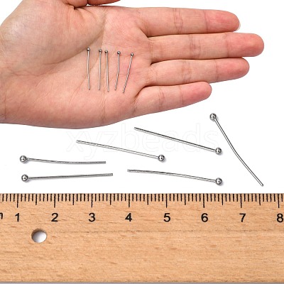 Tarnish Resistant 304 Stainless Steel Ball Head Pins X-STAS-M010-25mm-01-1