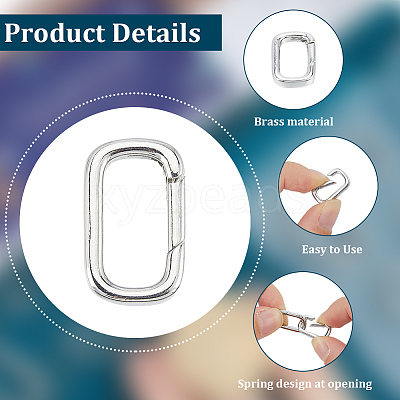 12Pcs 3 Styles Brass Spring Gate Rings KK-SC0007-61-1