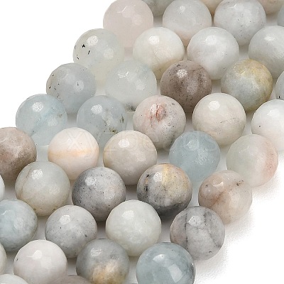 Natural Aquamarine Beads Strands GG-CBA7BB7-A01-10mm-1