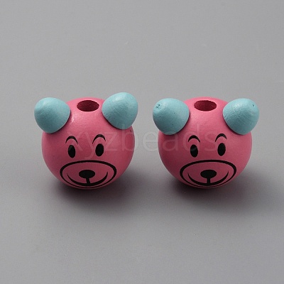 Wood European Beads WOOD-WH0029-69A-1