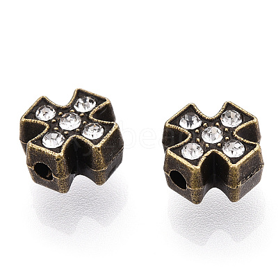 Alloy Crystal Rhinestone Beads ALRI-T004-09AB-1