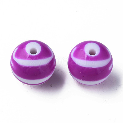 Opaque Striped Acrylic Beads MACR-S373-27C-02-1