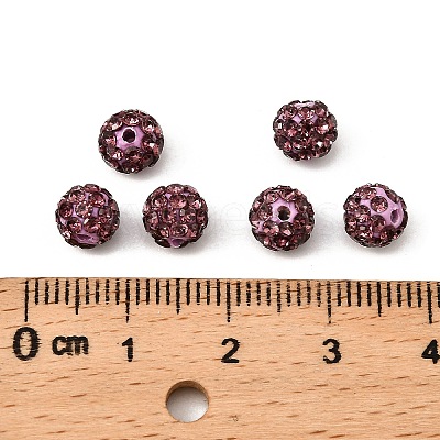 Polymer Clay Rhinestone Beads RB-A053-6mm-10-1