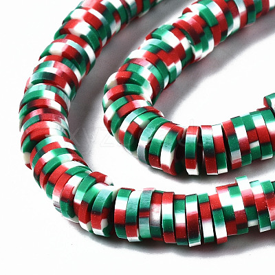 Handmade Polymer Clay Beads Strands CLAY-N008-010-H24-1