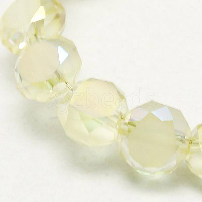 Electroplate Glass Beads EGLA-D028-21-1