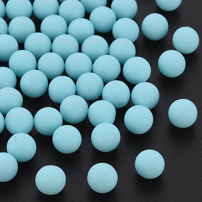 Opaque Acrylic Beads PAB702Y-B01-07-1