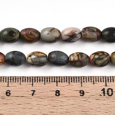 Natural Picasso Jasper/Polychrome Jasper Beads Strands G-N346-02B-05-1