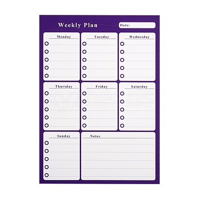 Magnetic Dry Erase Weekly Calendar for Fridge AJEW-E043-07A-1