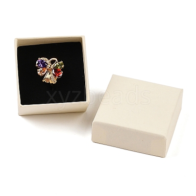 Cardboard Paper Jewelry Storage Boxes with Sponge CON-P023-01A-02-1