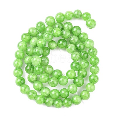 Natural Mashan Jade Round Beads Strands G-D263-6mm-XS17-1