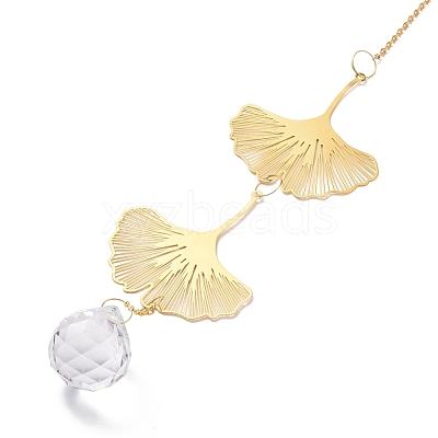 Faceted Glass Sun Catcher Pendant Decorations AJEW-A037-08G-1