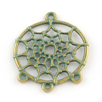 Zinc Alloy Flat Round Chandelier Component Links X-PALLOY-R065-102-FF-1
