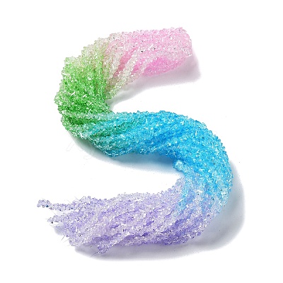 Transparent Glass Bead Strands GLAA-H023-03E-1