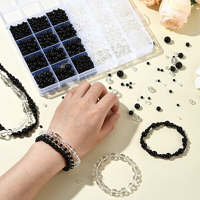2130Pcs 10 Styles Transparent Glass Beads GLAA-YW0003-88-1