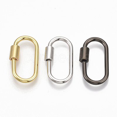 Brass Screw Carabiner Lock Charms KK-T047-07-1