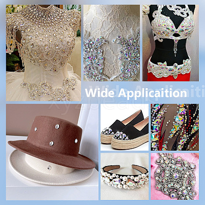 300Pcs 3 Styles Acrylic Sew on Rhinestone MACR-PH0001-76A-1
