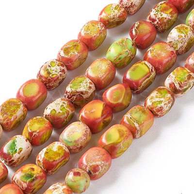 Natural Regalite/Imperial Jasper/Sea Sediment Jasper Beads Strands G-Z008-01C-1