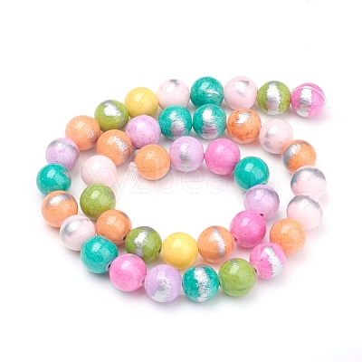 Natural Mashan Jade Beads Strands G-G833-10mm-14-1
