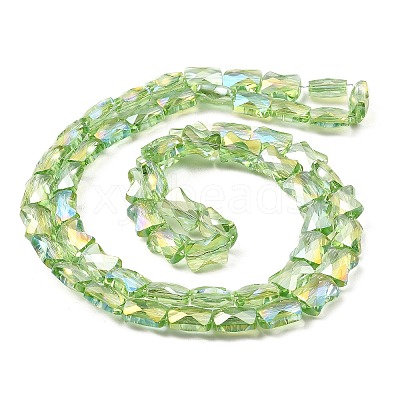 AB Color Plated Transparent Glass Beads Strands EGLA-P051-06A-A12-1