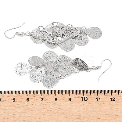 Brass Dangle Earrings EJEW-B157-02E-P-1