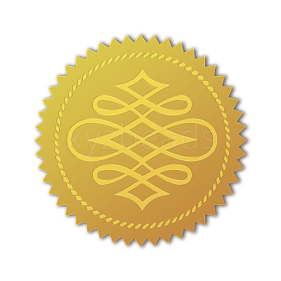 Self Adhesive Gold Foil Embossed Stickers DIY-WH0211-370-1