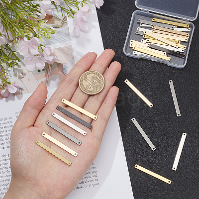32Pcs 4 Colors Brass Links Connectors KK-PH0002-22-1