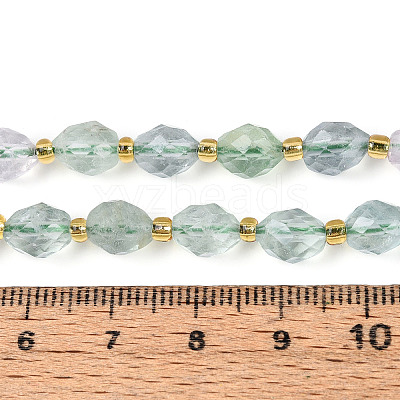 Natural Green Fluorite Beads Strands G-N342-35-8x6-12-1