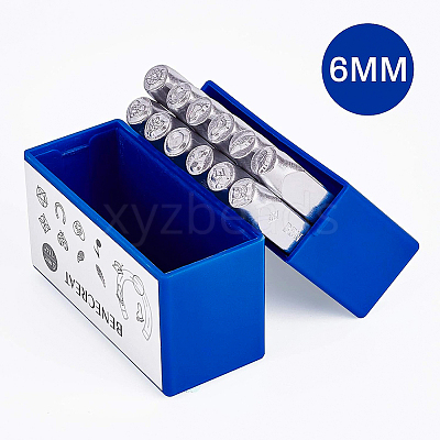 Iron Metal Stamps AJEW-BC0005-77D-1