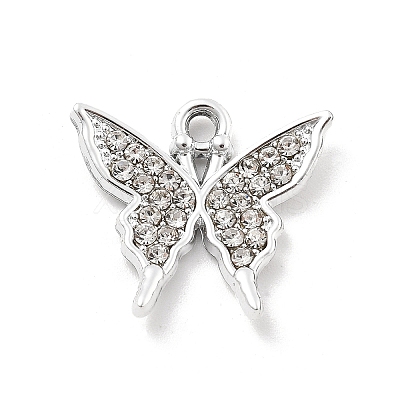Alloy Rhinestone Pendants FIND-U026-25A-P-1