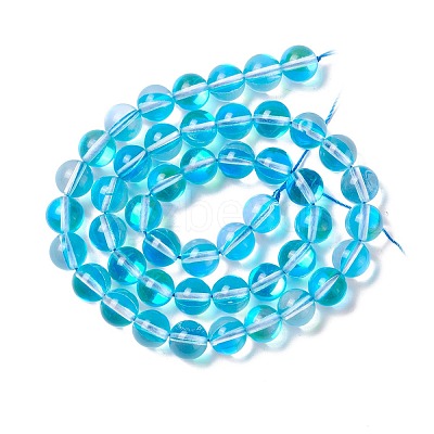 Synthetic Moonstone Beads Strands G-E573-02B-07-1