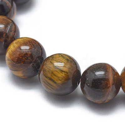 Natural Tiger Eye Bead Stretch Bracelets BJEW-K212-A-028-1