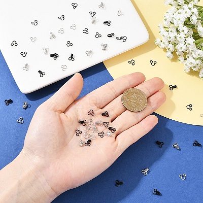 400Pcs 2 Colors Brass Interlocking Clasps KK-YW0004-28-1