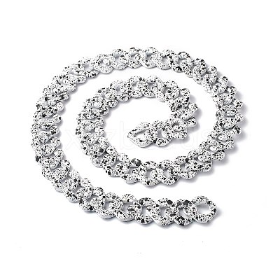 Spray Painted CCB Plastic Curb Chains AJEW-JB01047-04-1