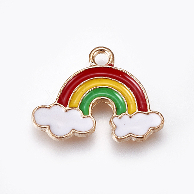 Alloy Enamel Pendants ENAM-O035-14G-A-1