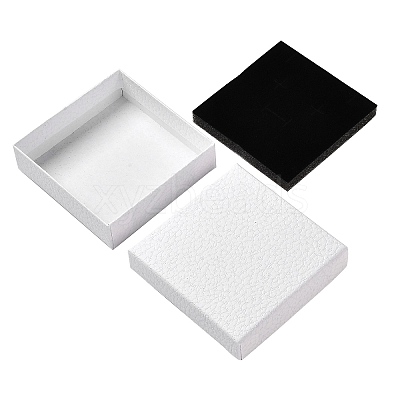 Square Cardboard Necklace Box LS-CBOX-Q038-02B-1