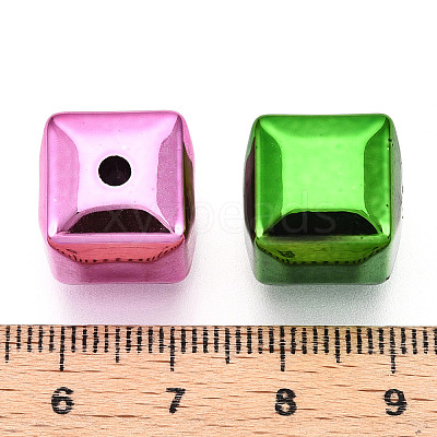 UV Plating Oapque Acrylic  Beads X-PACR-T017-08-1