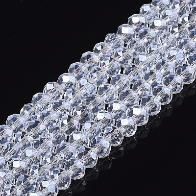 Electroplate Glass Beads Strands EGLA-A034-T6mm-A08-1