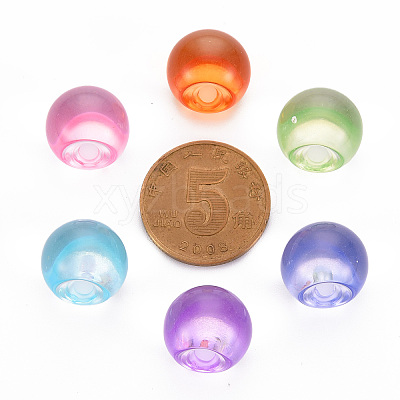 1-Hole Transparent Acrylic Buttons X-TACR-S154-50B-1