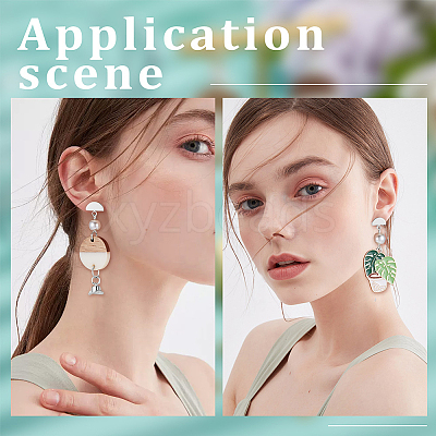 20Pcs Brass Stud Earring Findings KK-BBC0027-57-1