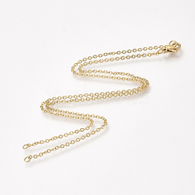 304 Stainless Steel Cable Chain Necklace Making STAS-T040-PJ209-2-36-1