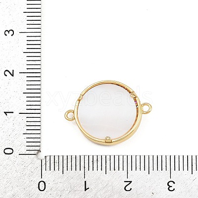 Brass Micro Pave Cubic Zirconia Links connectors KK-I656-30G-02-1-1