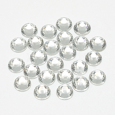 Flat Back Glass Rhinestone Cabochons RGLA-T090-SS16-01-1