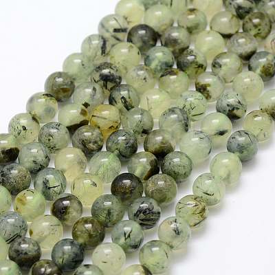 Natural Prehnite Beads Strands LS-G-P322-48-8mm-1